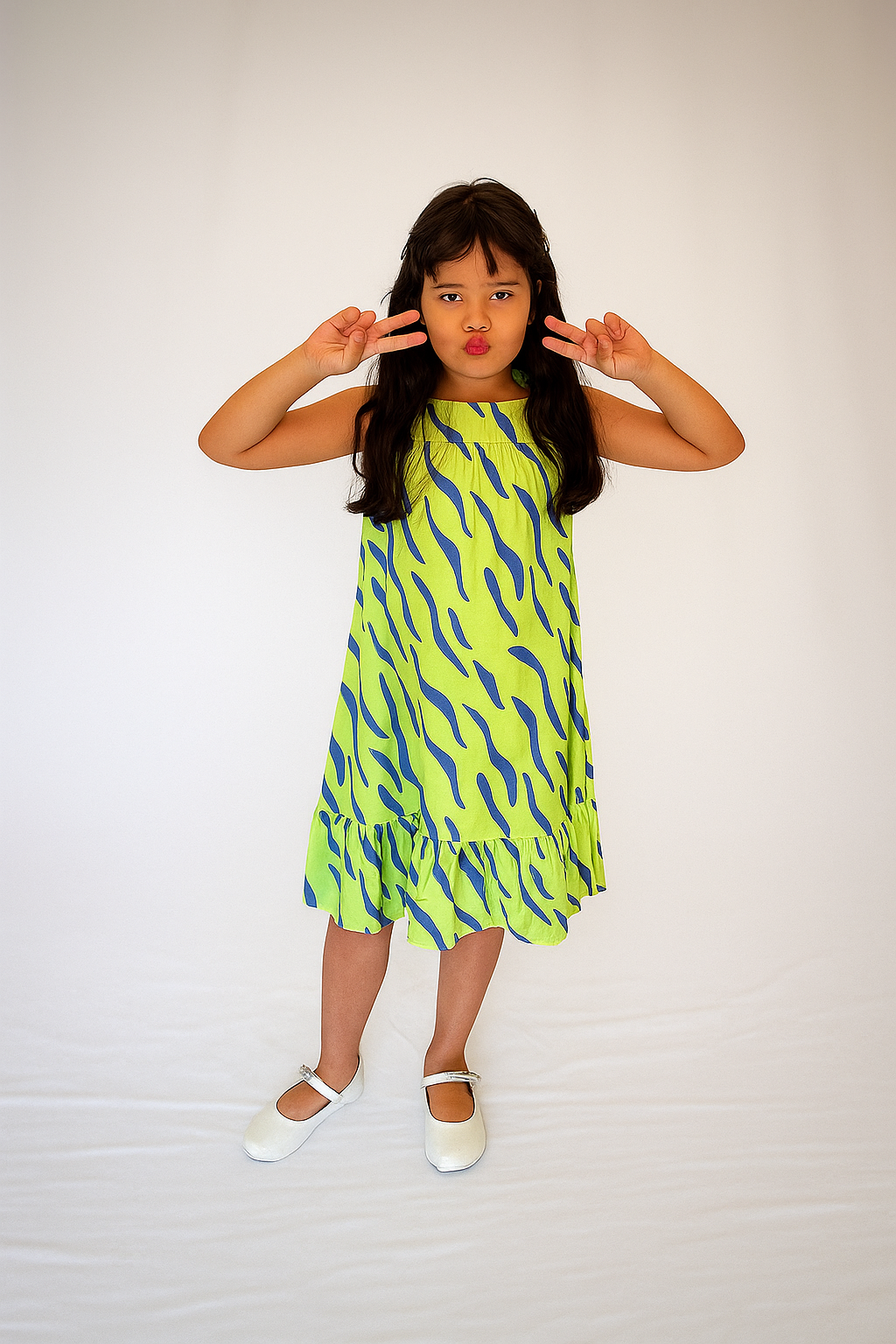 Vestido Longo de Alcinha Infantil Feminino Estampado - Rafaela