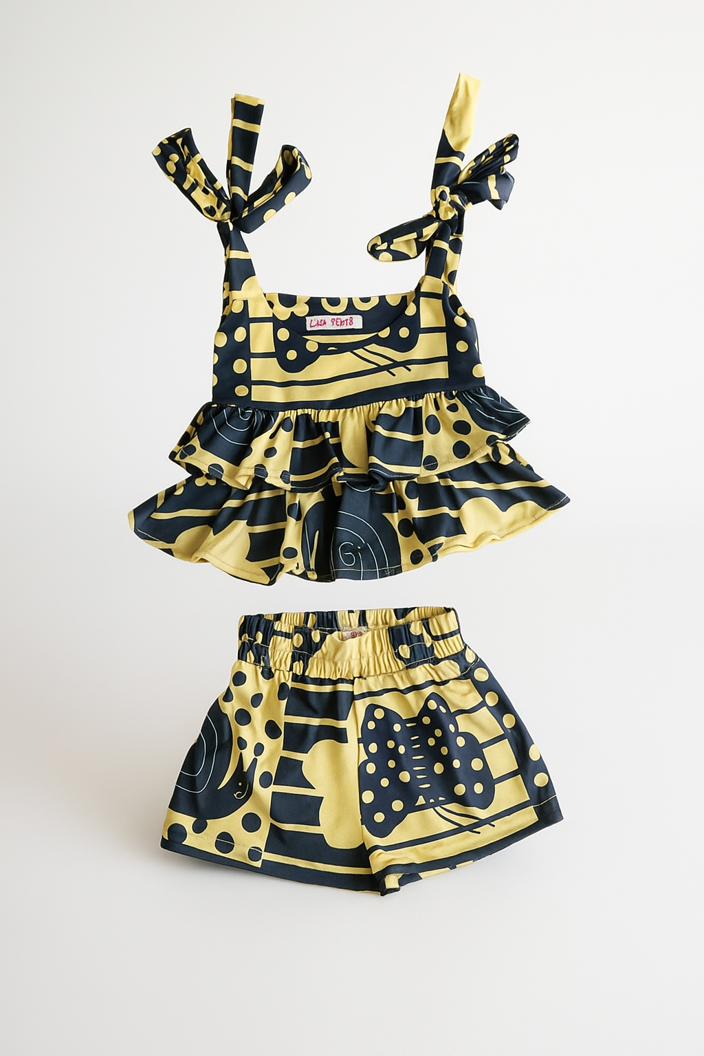 Vestido Infantil Feminino Estampado com Alcinhas – Isa