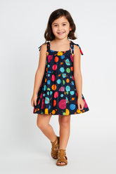 Vestido Infantil Feminino de Alcinha Estampado – Aline