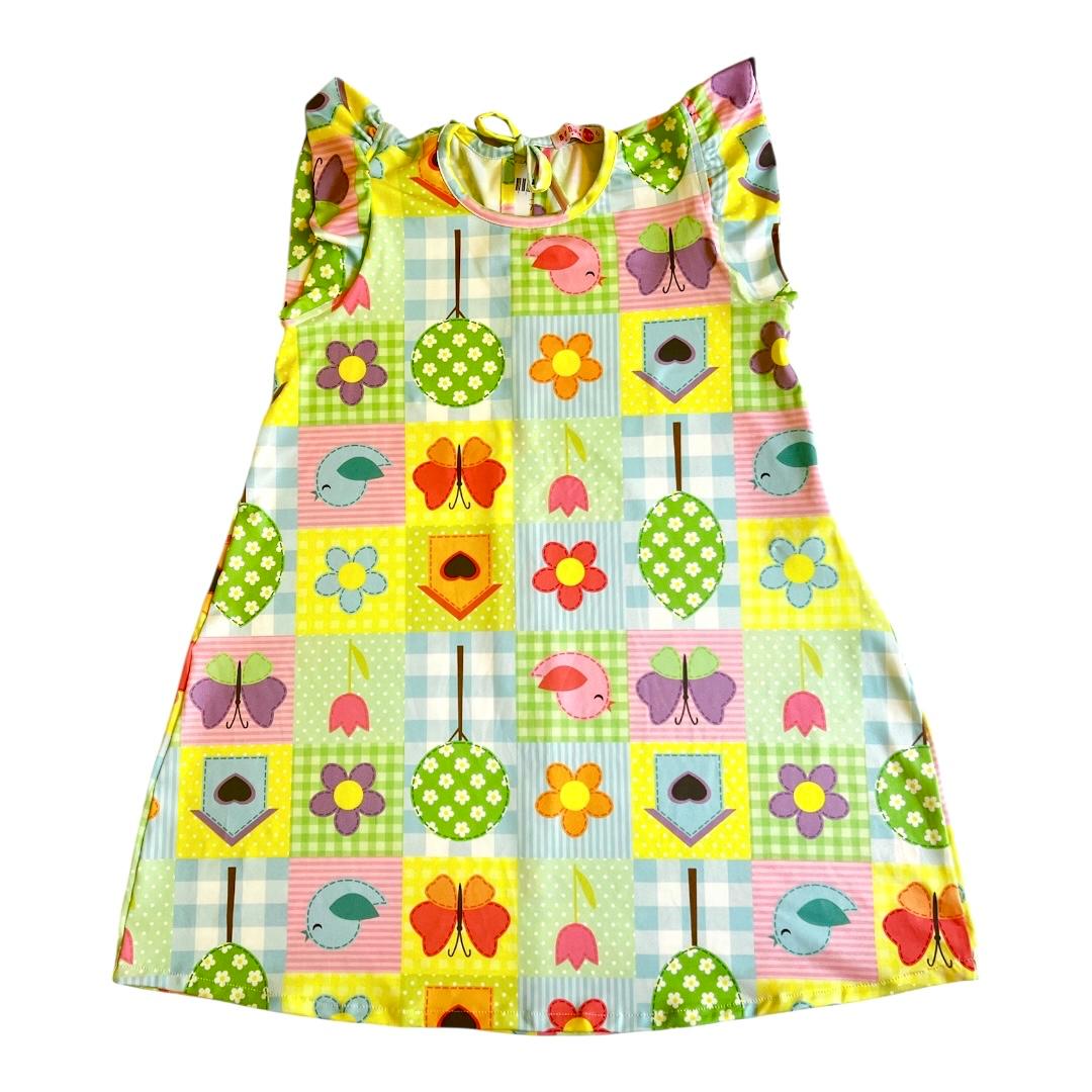 Vestido Infantil Feminino Estampado Regata – Mulan