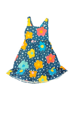 Vestido Longo Cavado Infantil Feminino Estampado - Sara